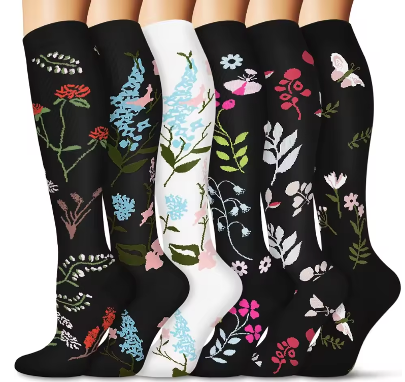 Calze Mediche Graduata- Set 6 paia Floreale 🧦💐